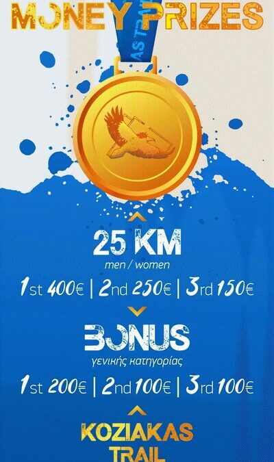 Χρηματικά έπαθλα 2ο Koziakas Trail
